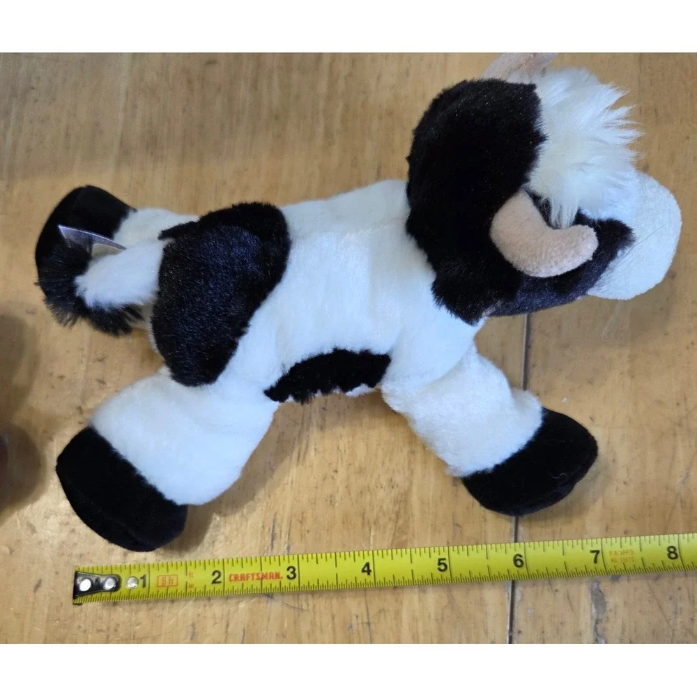 Aurora Lot 5 Mini Flopsie Farm Plush Stuffed Animals Longhorn Two Horse Cow Pig